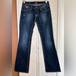 EXPRESS ReRock Boot Cut Blue Jesns size 2R bootcut stretch